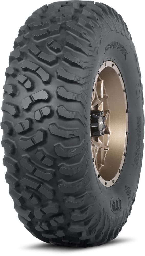 Load image into Gallery viewer, ITP Tornado 14&quot; Matte Black Wheels And Terra Hook Tires [32x10-14]
