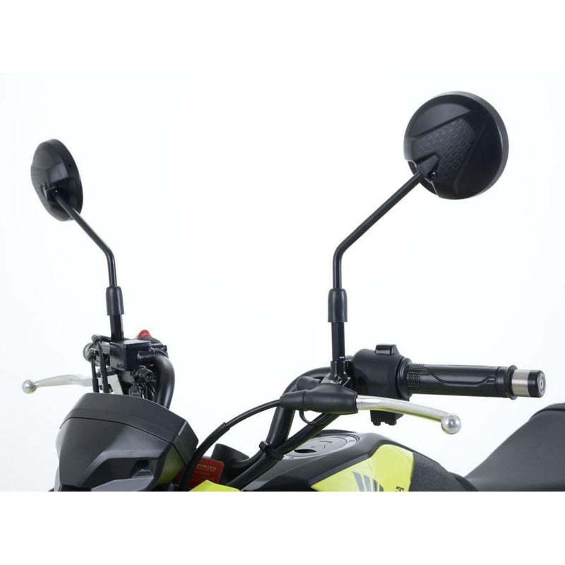Load image into Gallery viewer, R&amp;G Racing Black Mirror Risers M10 x 1.25 Threaded Mirrors MR0001BK
