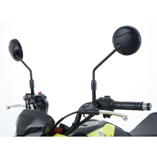R&G Racing Black Mirror Risers M10 x 1.25 Threaded Mirrors MR0001BK