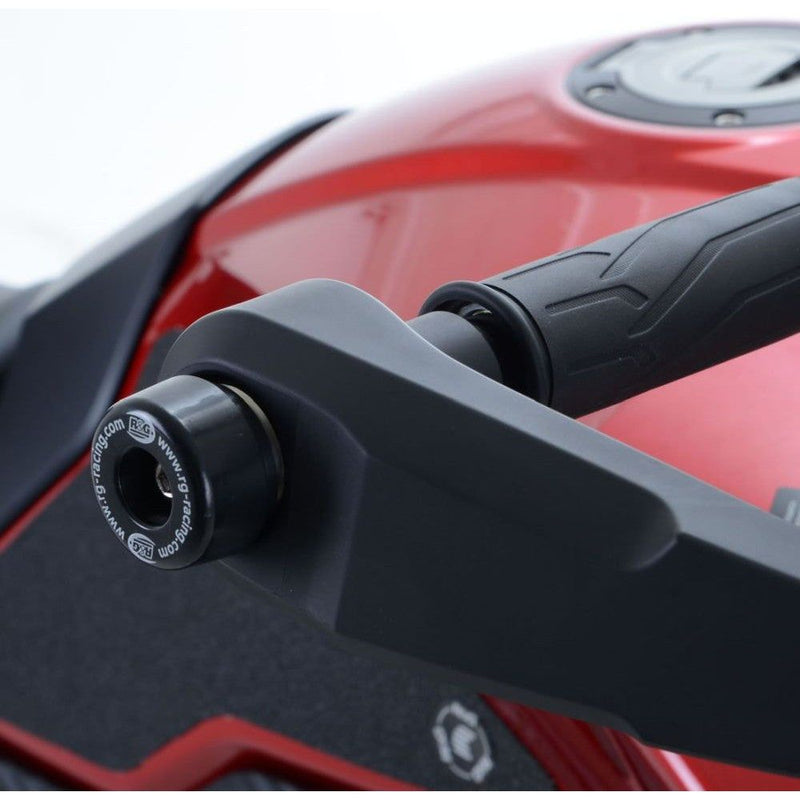 Load image into Gallery viewer, R&amp;G Racing Black Bar End Sliders For 2018-2020 Yamaha MT-09 Tracer FJ-09
