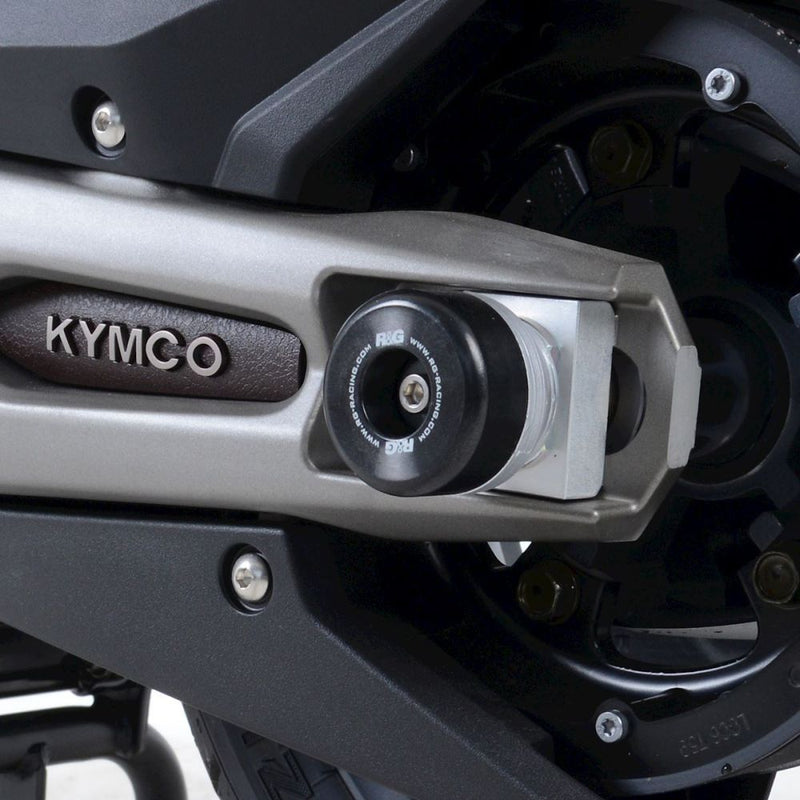 Load image into Gallery viewer, R&amp;G Racing Black Swingarm Protectors For 2018-2019 Kymco AK 550 SP0087BK
