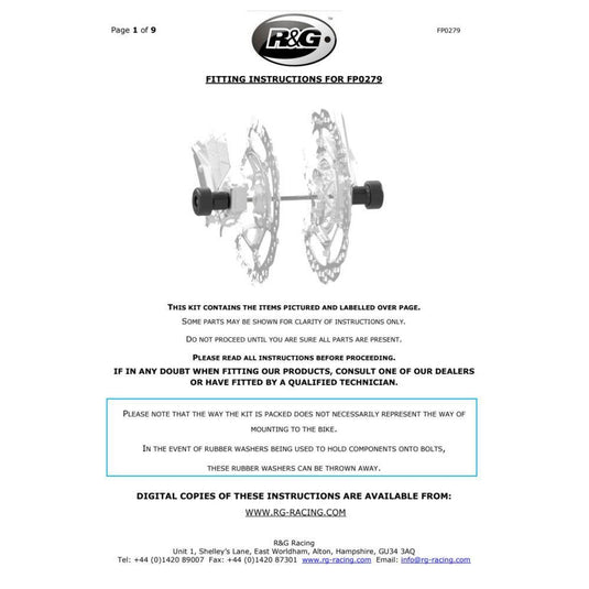 R&G Racing Black Fork Protectors For 2023-2024 Honda Transalp XL750 FP0279BK
