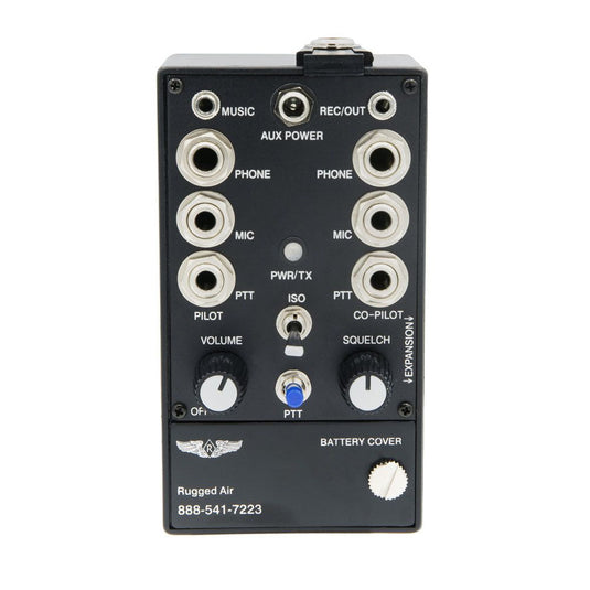 Rugged Air Rugged Air RRP2EX 2 Place Expandable General Aviation Pilot Intercom RRP2EX