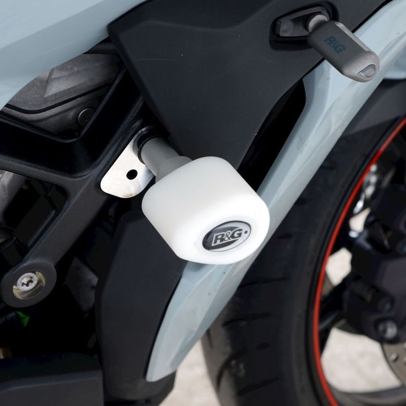 Load image into Gallery viewer, R&amp;G Racing White Aero Style Crash Protection Bobbins For 2020-2023 BMW S1000XR
