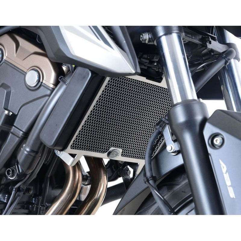 Load image into Gallery viewer, R&amp;G Racing Black Aluminum Radiator Guard For 2016-2018 Honda CB500F RAD0206BK
