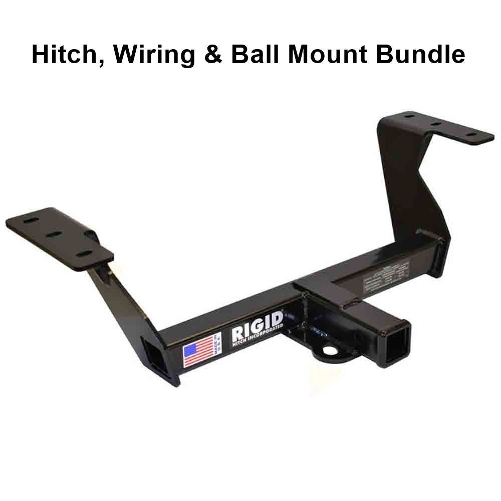 Rigid Hitch R3-0522 Class III 2 Inch Receiver Trailer Hitch Bundle - Includes Ball Mount and Custom Wiring Harness - fits 2019-2026 Subaru Forester