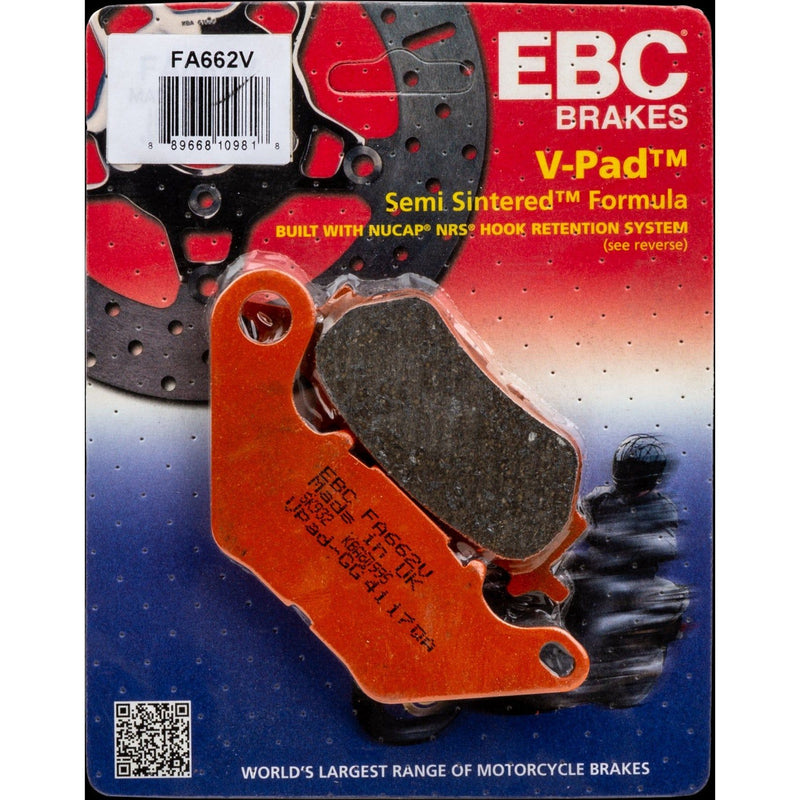 Load image into Gallery viewer, EBC 1 Pair V-Pad Semi-Sintered Touring Brake Pads MPN FA662V
