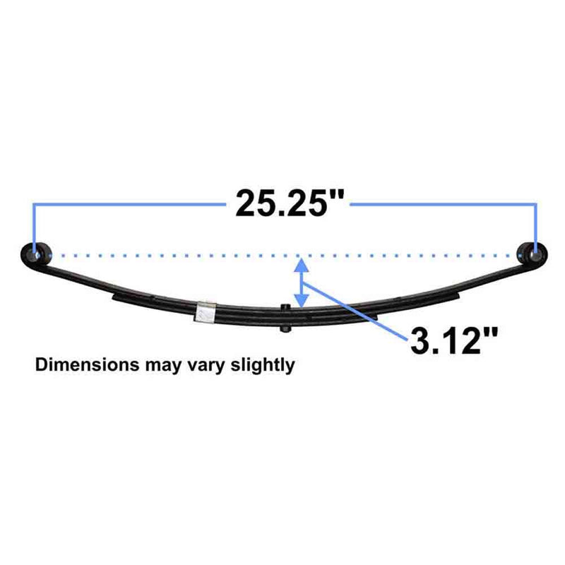 Load image into Gallery viewer, Double Eye Trailer Leaf Spring - 25 Inch - 1,000 lbs.
