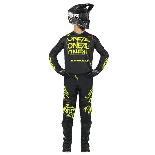 Motocross Jersey 242 O'Neal Element Static Black / Neon Motocross Jersey