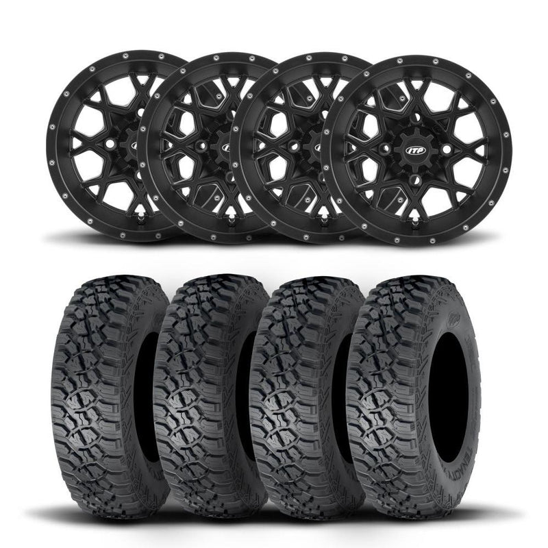 Load image into Gallery viewer, ITP Hurricane 15" Matte Black Wheels And Tenacity Tires [32x10R-15]
