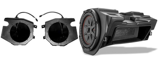 SSV Works Front 6.5" Unloaded Speaker Pods W/ 10" Unloaded Subwoofer Enclosure For Polaris RZR 14-21