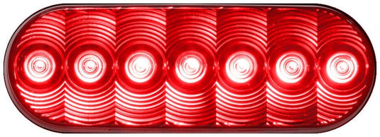 Peterson LED Stop/Turn/Tail, Oval, Grommet-Mount, 6.5X2.25, Red Tail Light Kit with Grommet and Plug