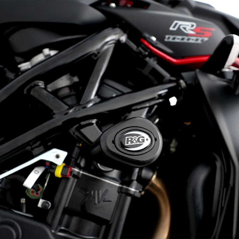 Load image into Gallery viewer, R&amp;G Racing Black Aero Style Crash Protection Bobbins For 2020-2024 MV Agusta Brutale 1000RR
