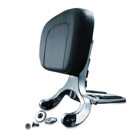Kuryakyn Multi Purpose Driver Passenger Backrest Adjustable Chrome Luggage Rack