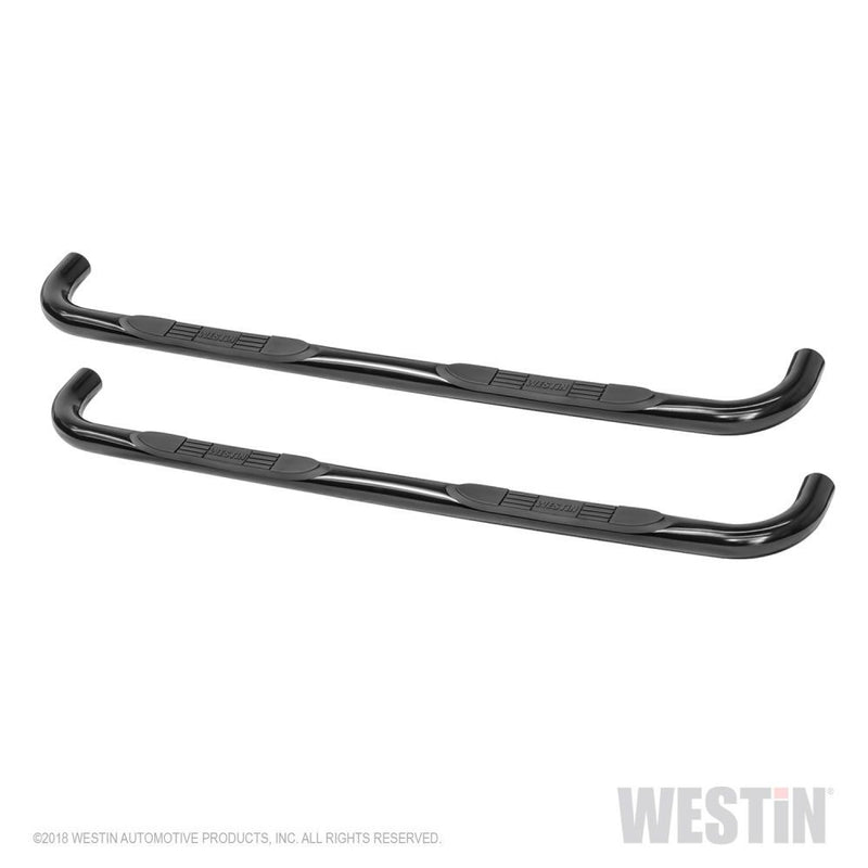 Load image into Gallery viewer, Westin E-Series 3 Inch Round Nerf Bars with Dual Step Pad - Black Powder Coated Steel fits 2000-2003 Ford F-150 SuperCab
