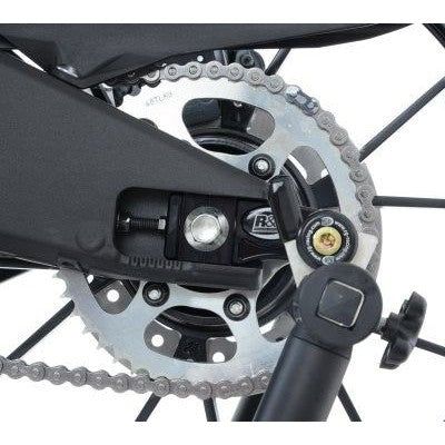 Load image into Gallery viewer, R&amp;G Racing Black Cotton Reels Offset For 2014-2024 Yamaha MT-125
