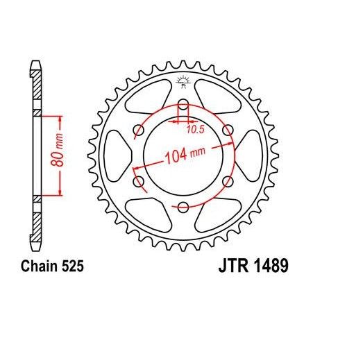 Steel Rear Sprocket 43T for Street KAWASAKI ZX900 F1/F2 ZX-9R 2002-2003