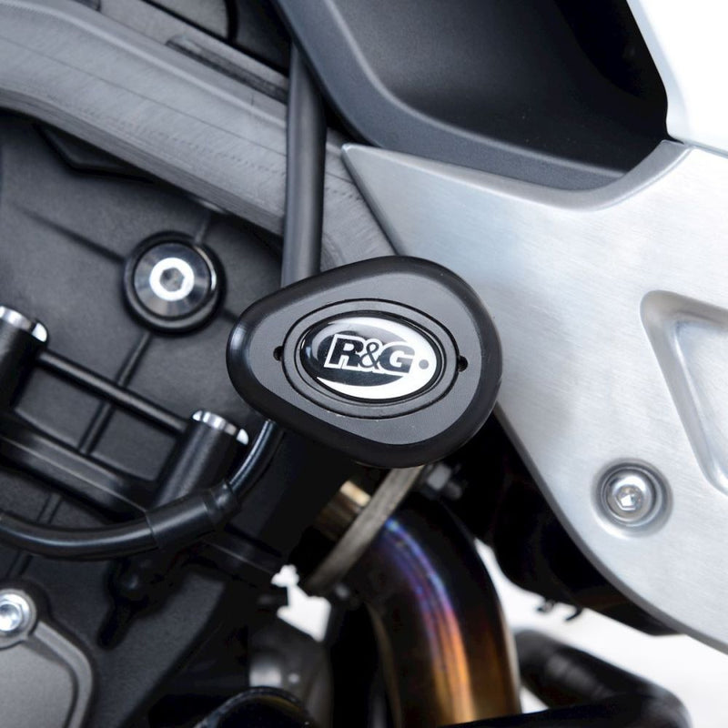 Load image into Gallery viewer, R&amp;G Racing Black Aero Style Crash Protection Bobbins For 2021-2024 Triumph Tiger 850 Sport
