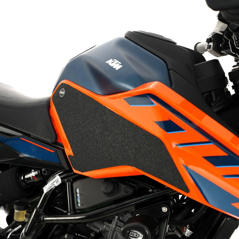 Load image into Gallery viewer, R&amp;G Racing Black Tank Traction Grips For 2024 KTM 125 Duke
