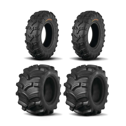 Kenda Set of Two K592 Bear Claw EVO Tires (6 Ply) [25x8-12] And Two (6 Ply) [25x10-12] Tires