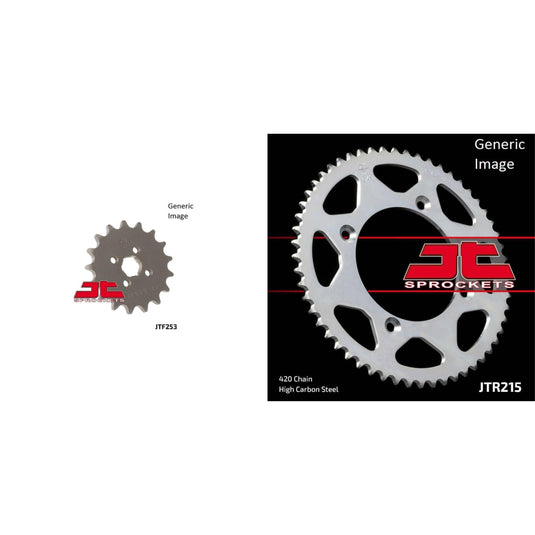 JT SPROCKETS Front and Rear Steel Sprocket Kit for OffRoad HONDA CR80R 1985