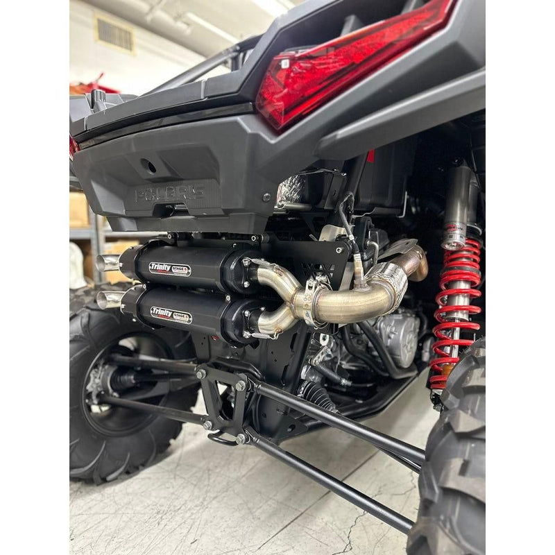 Load image into Gallery viewer, Trinity Racing Stage 5 Dual Slip On Exhaust Black Muffler TR-4186S-BK
