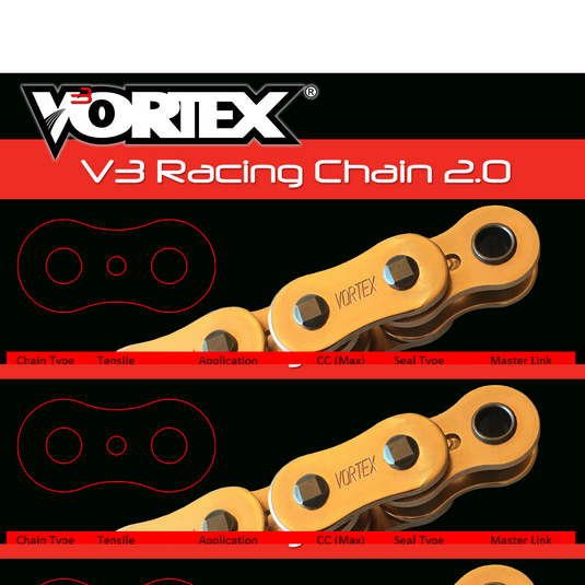 Vortex Gold GFRS G520SX3-114 Chain and Sprocket Kit 14-46 Tooth - CKG6390