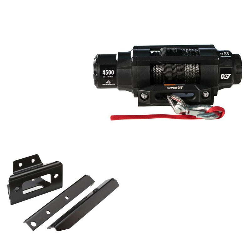 Load image into Gallery viewer, Viper 4500lbs V3 Winch Black Rope With Mount For Polaris RZR 800 2008-2014
