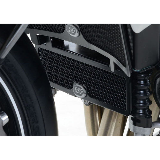 R&G Racing Black Oil Cooler Guard For 2011-2012 Triumph Speed Triple