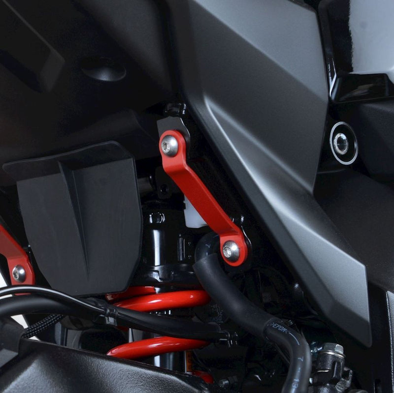 Load image into Gallery viewer, R&amp;G Racing Matt Red Rear Foot Rest Delete Blanking Plates For 2019-2024 Suzuki Katana 1000
