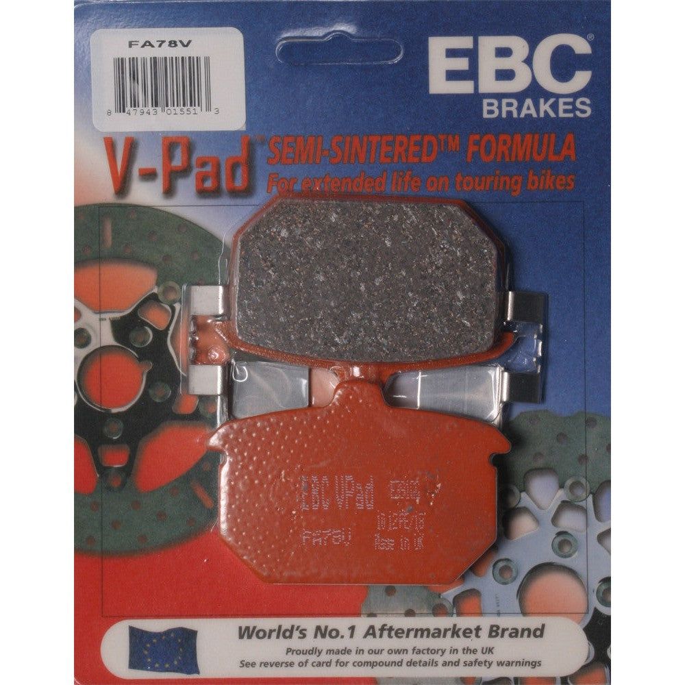 EBC 1 Pair V-Pad Semi-Sintered Touring Brake Pads MPN FA78V