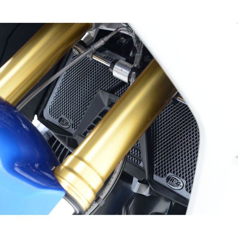 Load image into Gallery viewer, R&amp;G Racing Black Aluminum Radiator Guard For 2015-2018 BMW R1200R ABS
