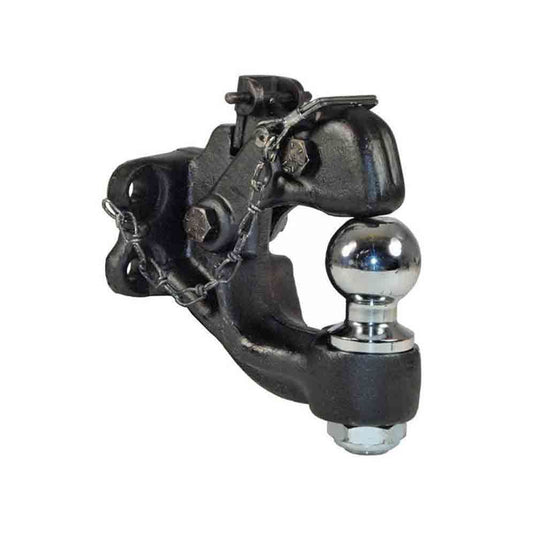Combination Pintle Hook with 2 Inch Ball, Mounting Plate and Hardware