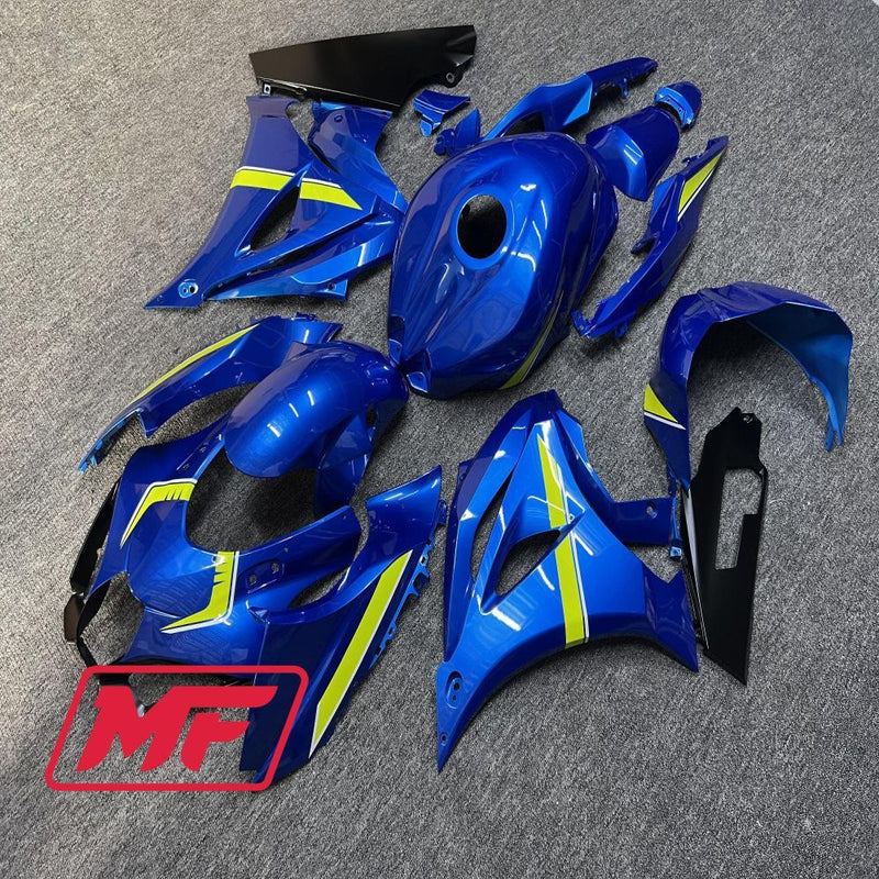 Load image into Gallery viewer, Monster Fairings Full Kit Suzuki GSXR1000 17-22 Stock Blue + Windshield + Gas Tank Cover
