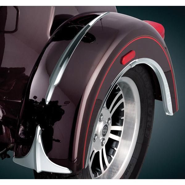 Load image into Gallery viewer, Kuryakyn Rear Chrome Fender Accents Front Lip Edge Trim Harley Trike Tri-Glide
