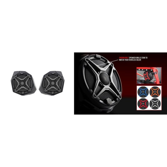 SSV Works Front Kick 6.5" Speaker Pods With Grey Grills For Can-Am Maverick X3 17-22