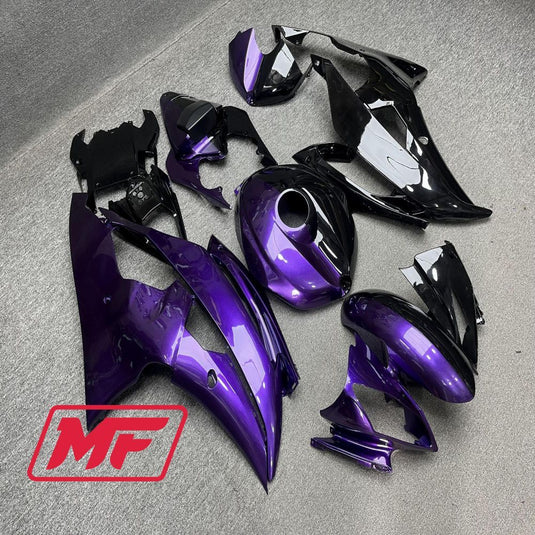 Monster Fairings Full Kit Yamaha YZF R6 08-16 Gloss Purple Black Split + Windshield + Gas Tank Cover