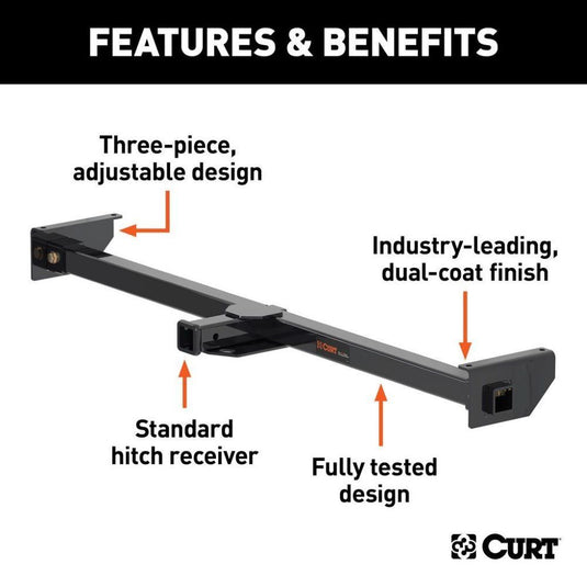 Curt Multi-Fit Adjustable RV Trailer Hitch, 2