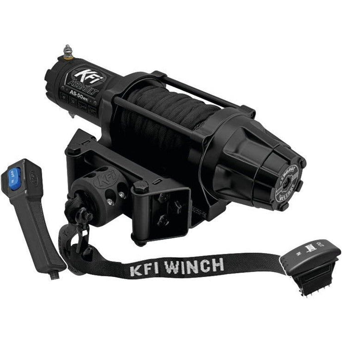 Winch Kit 5000 lb Wide For Polaris 1000 XP Ranger Texas Edition Crew 2020-2024 (Synthetic Rope)