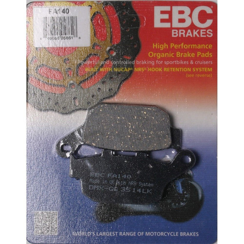 Load image into Gallery viewer, EBC 1 Pair FA-SFA-TT-X Premium Organic Replacement Brake Pads MPN FA140
