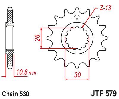 Load image into Gallery viewer, JT Sprockets Front Steel Countershaft Sprocket 15 Tooth 15T 530 Chain JTF579.15

