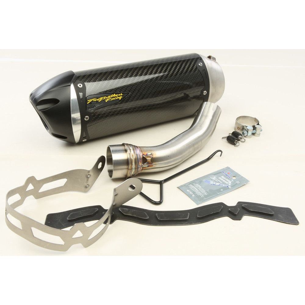 Two Brothers Racing S1R Standard Carbon Slip-On Exhaust For Suzuki SV650 2017-2018 005-4500405-S1