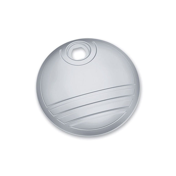 Kuryakyn Chrome Milled Tri-Line Fuel Gas Cap Door Harley Touring Models 08-2017