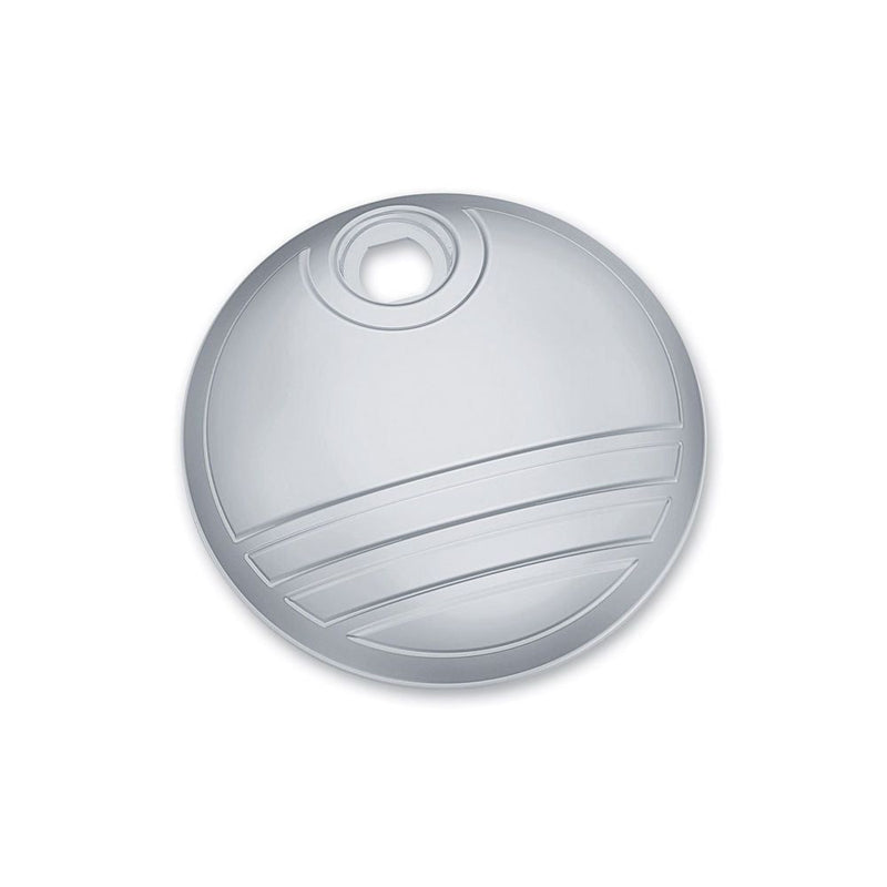 Load image into Gallery viewer, Kuryakyn Chrome Milled Tri-Line Fuel Gas Cap Door Harley Touring Models 08-2017
