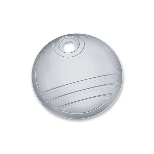 Kuryakyn Chrome Milled Tri-Line Fuel Gas Cap Door Harley Touring Models 08-2017