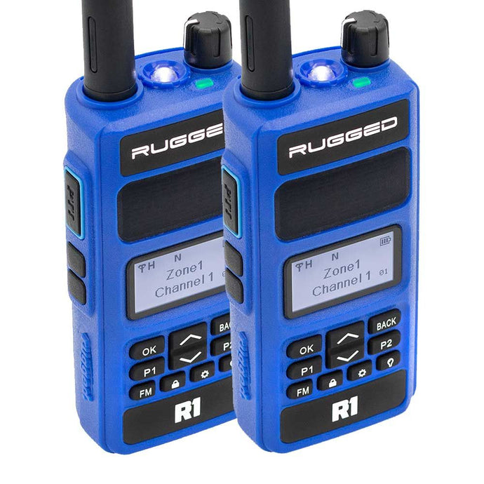 Rugged Radios 2 PACK - R1 Business Band Digital Analog Handheld Radio - By Rugged Radios R1-2-PACK