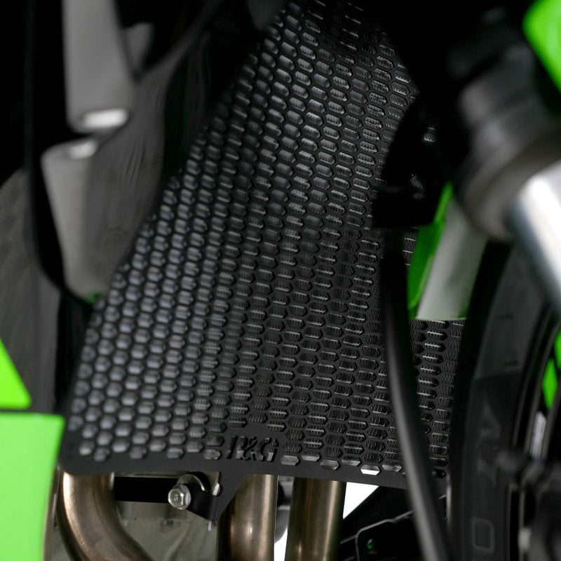 Load image into Gallery viewer, R&amp;G Racing Matt Black PRO Radiator Guard For 2019-2024 Kawasaki Ninja ZX6R ZX636
