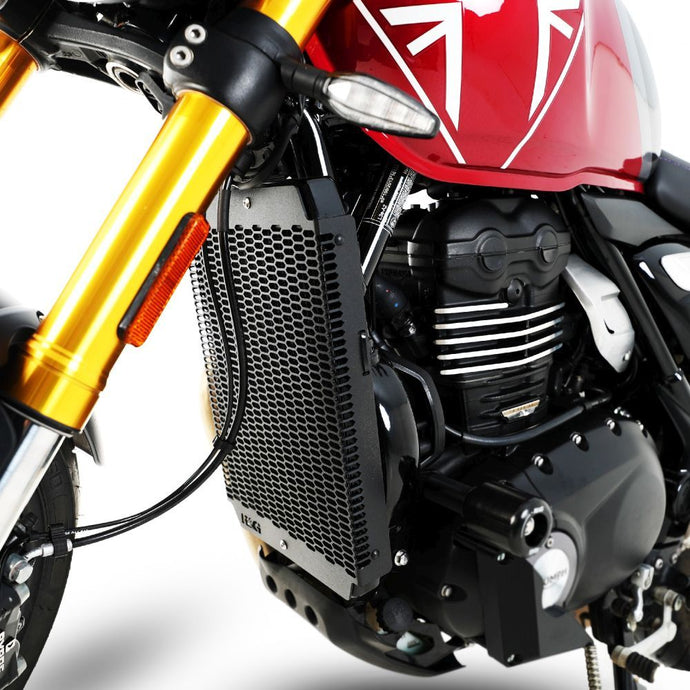 R&G Racing Matt Black PRO Radiator Guard For 2024-2024 Triumph Scrambler 400X