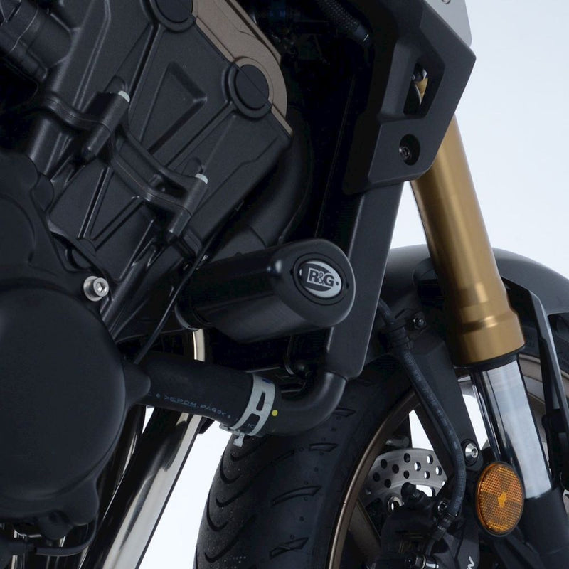 Load image into Gallery viewer, R&amp;G Racing Black Aero Style Crash Protection Bobbins For 2019-2020 Honda CB650R Neo Sports Caf?
