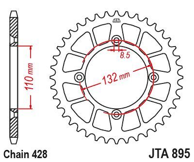 Load image into Gallery viewer, JT Sprockets Rear Racelite Aluminum Race Sprocket Orange 50 Tooth 50T 428 Chain

